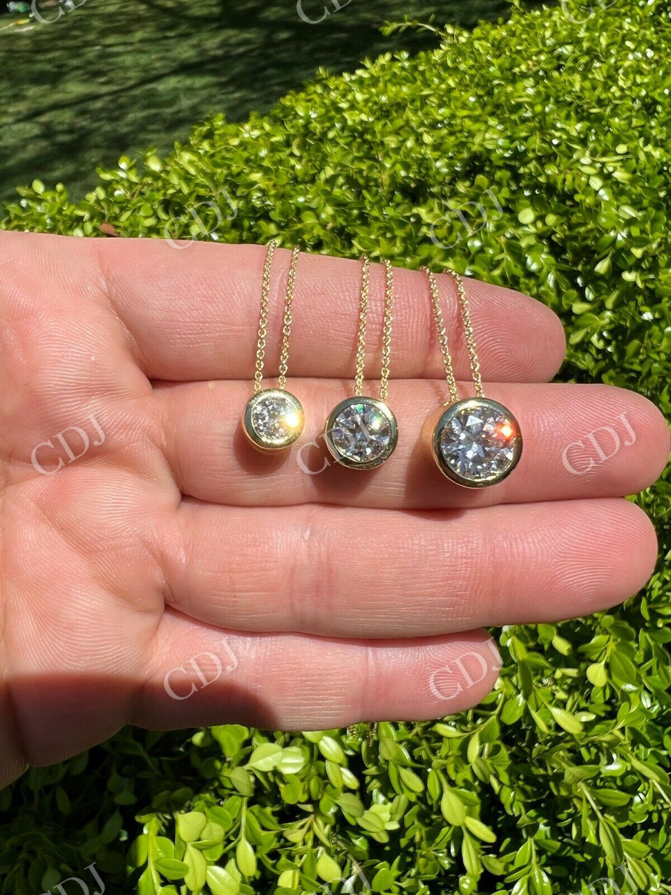 Moissanite Solitaire Pendant Necklace  customdiamjewel   