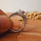 Lab-Grown Diamond Vintage Halo Ring