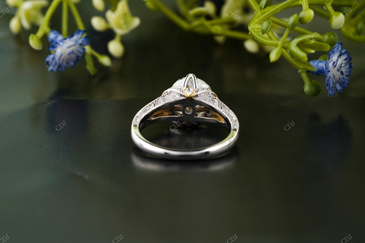 Lab-Grown Diamond Vintage Halo Ring
