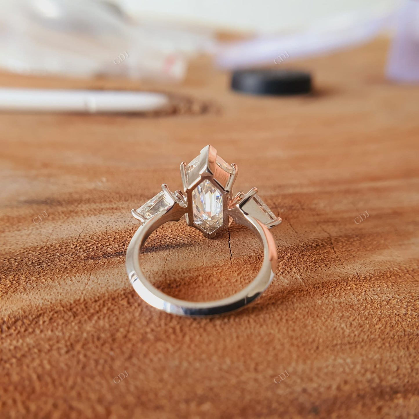 Baguette Cut Lab-Grown Diamond Ring