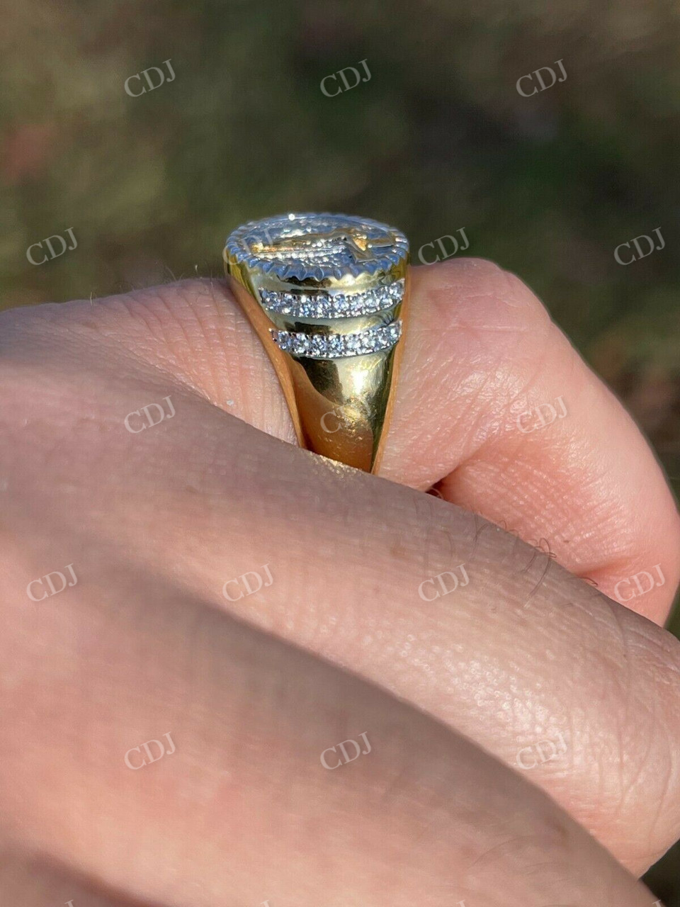 Handmade Unique Jesus Design Gold Ring  customdiamjewel   