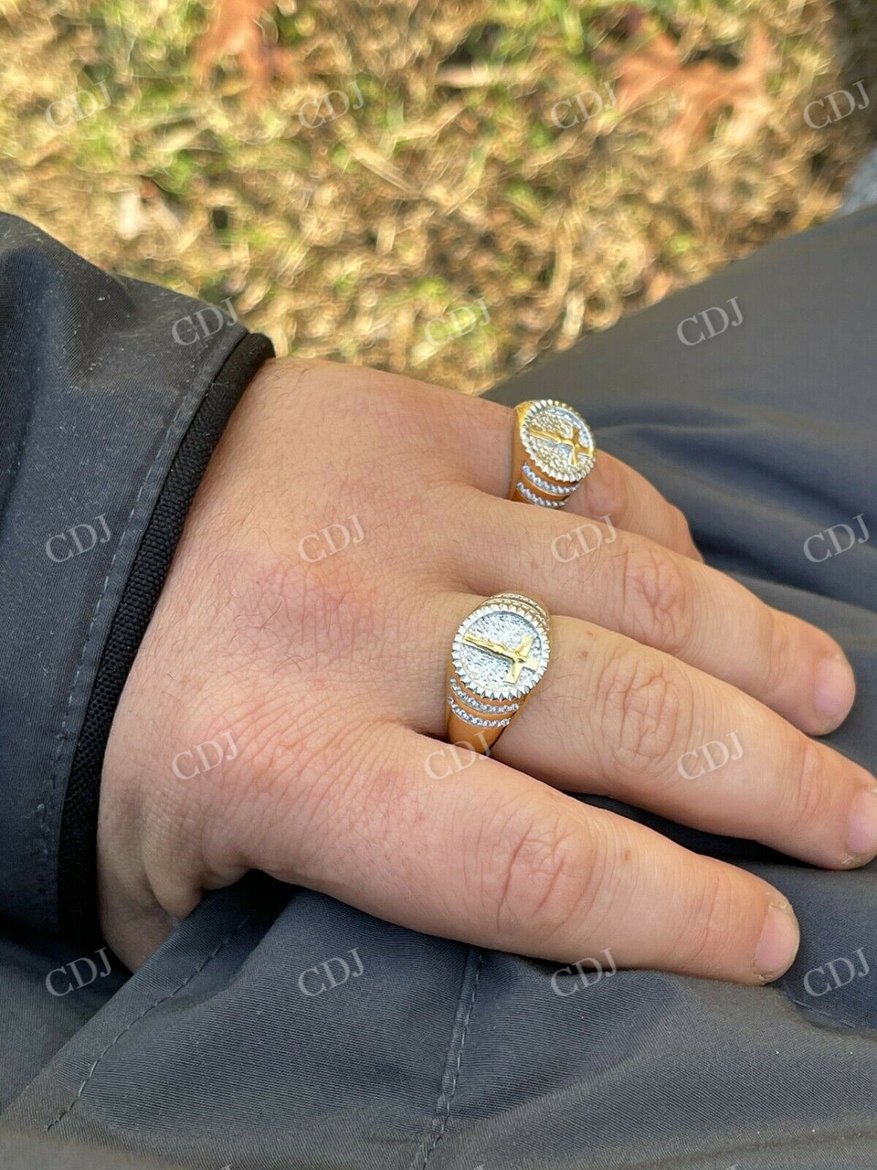 Handmade Unique Jesus Design Gold Ring  customdiamjewel   