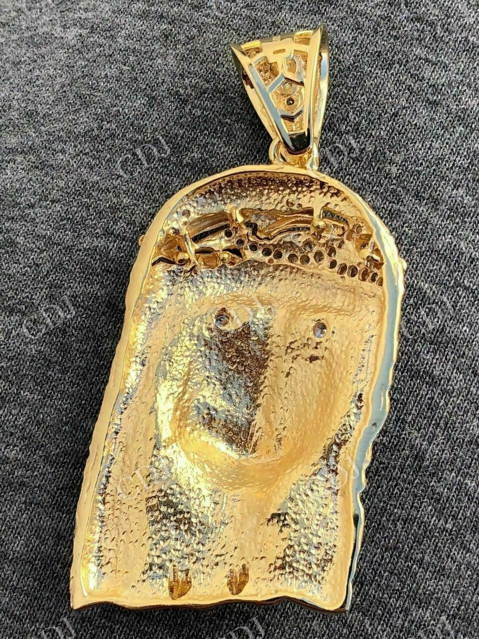 Two Tone Jesus Face Hip Hop Pendant  customdiamjewel   