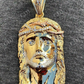 Two Tone Jesus Face Hip Hop Pendant  customdiamjewel   