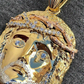 Two Tone Jesus Face Hip Hop Pendant  customdiamjewel   