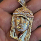Two Tone Jesus Face Hip Hop Pendant  customdiamjewel   