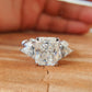 Cushion Lab-Grown Diamond Trilogy Ring