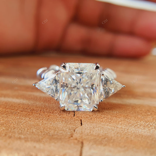 Cushion Lab-Grown Diamond Trilogy Ring
