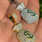 Silver/ Gold Money Bag Dollar Pendant  customdiamjewel   