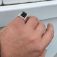 925 Sterling Silver Black Onyx Signet Ring  customdiamjewel   