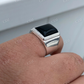 925 Sterling Silver Black Onyx Signet Ring  customdiamjewel   
