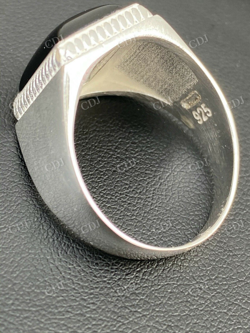 925 Sterling Silver Black Onyx Signet Ring  customdiamjewel   