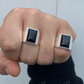 925 Sterling Silver Black Onyx Signet Ring  customdiamjewel   