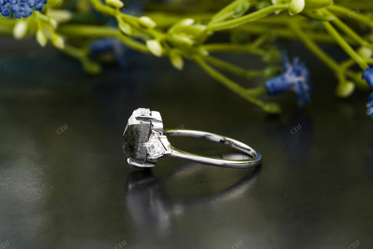 Hexagon Lab-Grown Diamond Trillogy Ring customdiamjewel