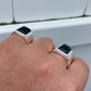 925 Sterling Silver Black Onyx Signet Ring  customdiamjewel   