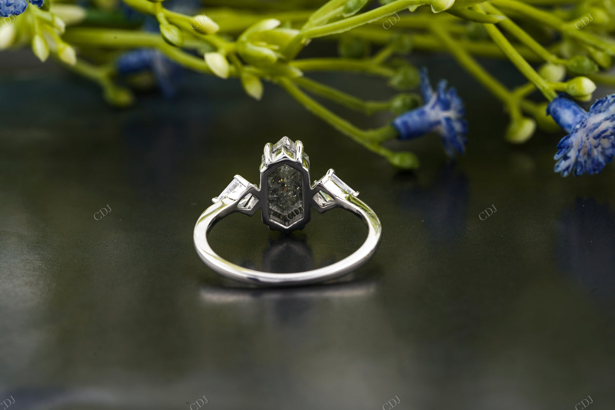 Hexagon Lab-Grown Diamond Trillogy Ring customdiamjewel