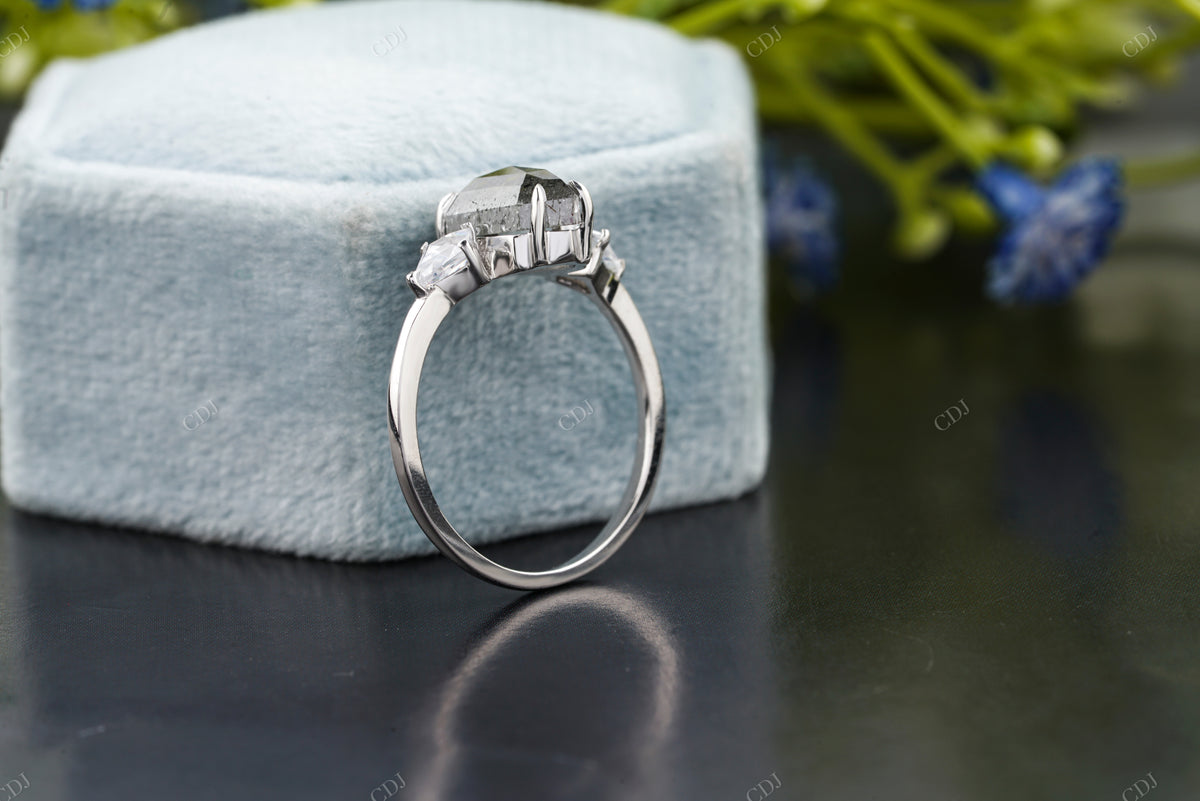 Hexagon Lab-Grown Diamond Trillogy Ring customdiamjewel