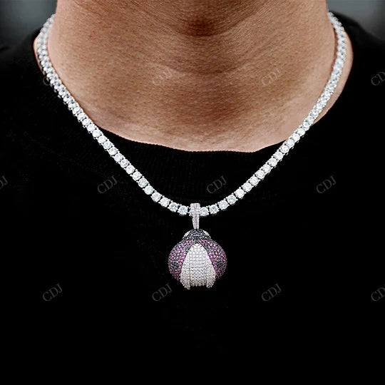 Fully Iced Out Lady Bug Inserts Hip Hop Pendant hip hop jewelry CustomDiamJewel
