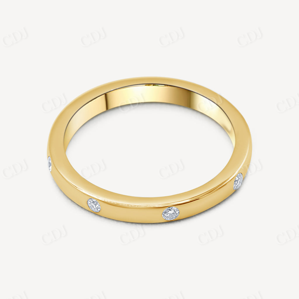 Flush Set Diamond Wedding Band  customdiamjewel   