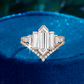 Hexagon and Baguette Cut Lab Grown Diamond Ring Set customdiamjewel