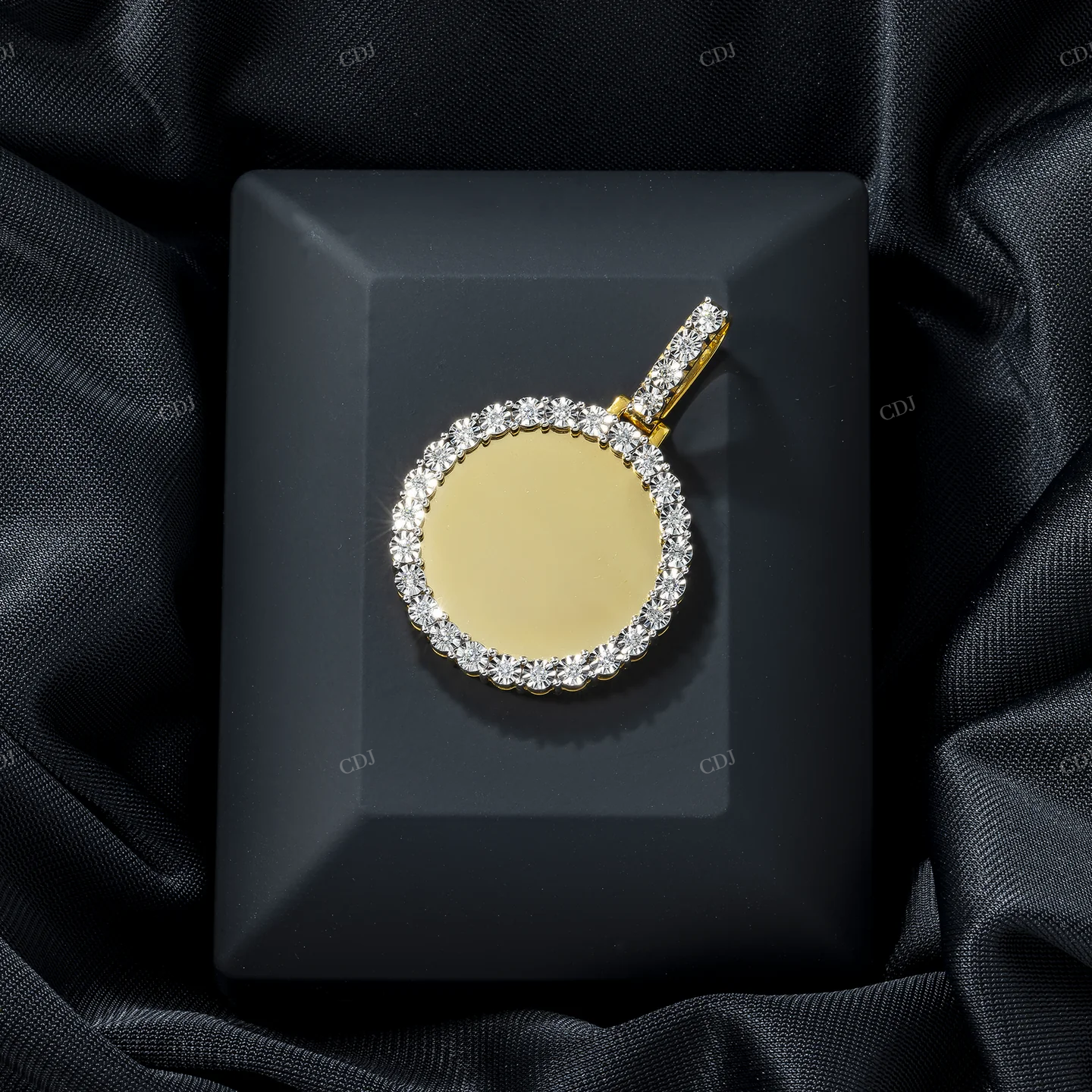 Two Tone Full Iced Out Moissanite Photo Pendant hip hop jewelry CustomDiamJewel