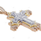 Tri Tone Dripping Cross Pendant hip hop jewelry CustomDiamJewel