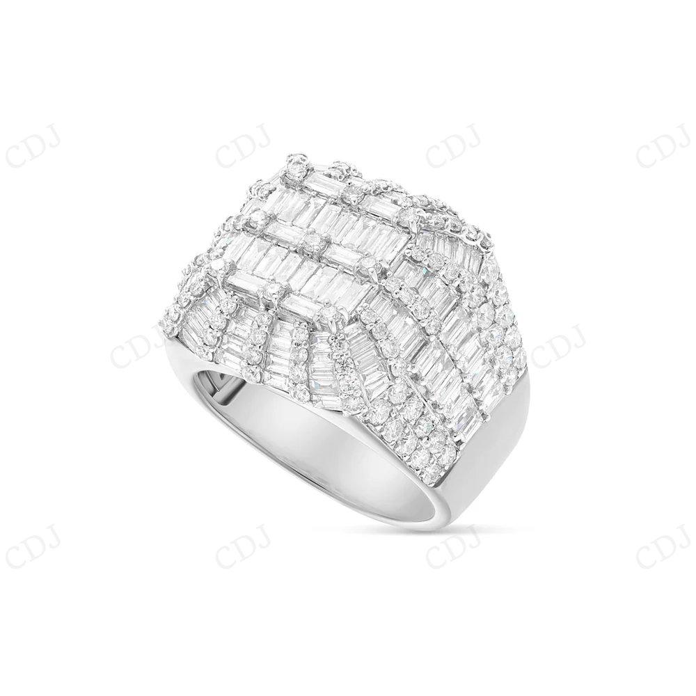 Baguette & Round Diamond Lab Grown Diamond Hip Hop Ring hip hop jewelry CustomDiamJewel