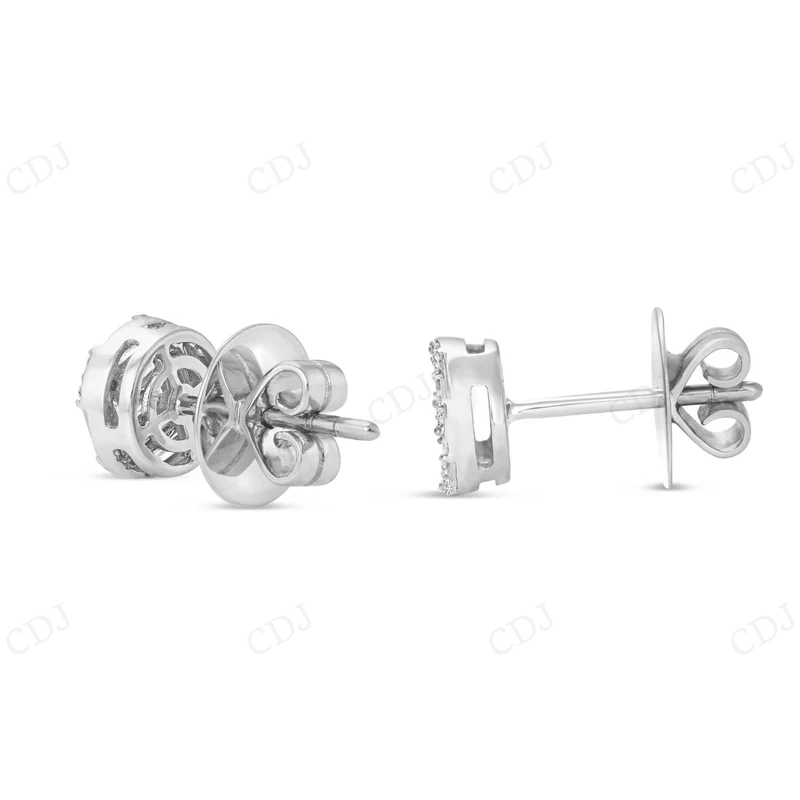 0.73 CT Baguette Diamond Cluster Circle Studs Stud earrings CustomDiamJewel