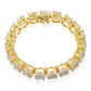 Round VVS Moissanite Yellow Gold Tennis Bracelet CustomDiamJewel