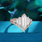 Hexagon and Baguette Cut Lab Grown Diamond Ring Set customdiamjewel