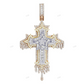 Tri Tone Dripping Cross Pendant hip hop jewelry CustomDiamJewel
