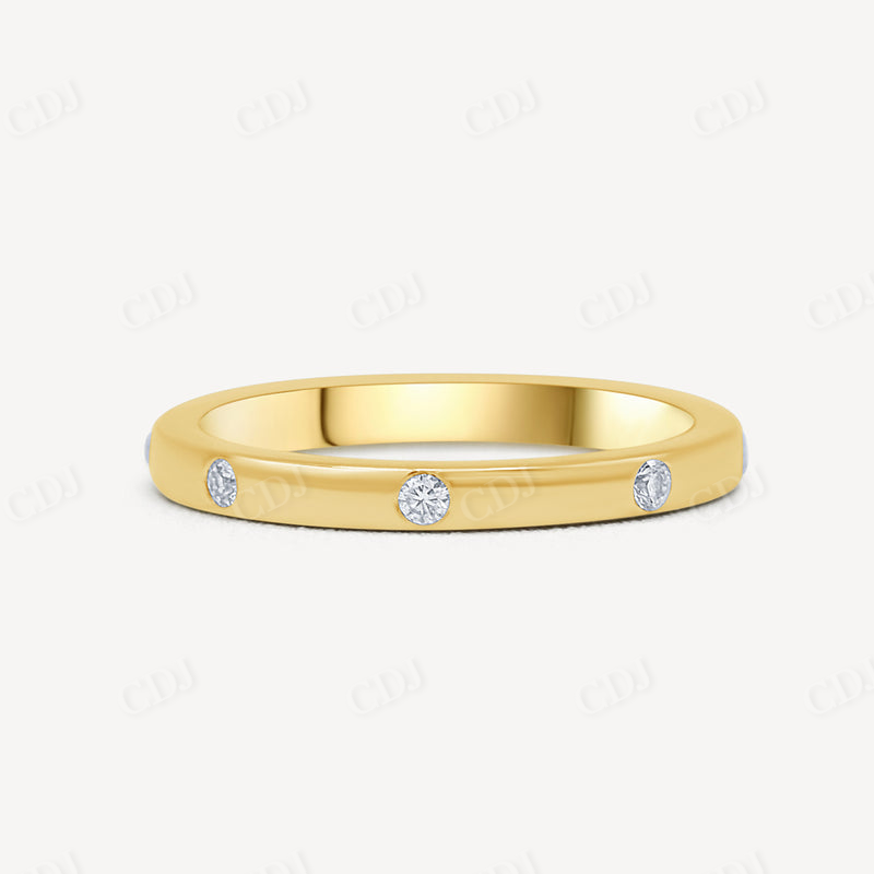 Flush Set Diamond Wedding Band  customdiamjewel   