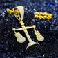 18K Solid Yellow Gold Diamond Scale Pendant hip hop jewelry CustomDiamJewel