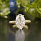 Oval Lab-Grown Diamond Wide Pavé Ring customdiamjewel