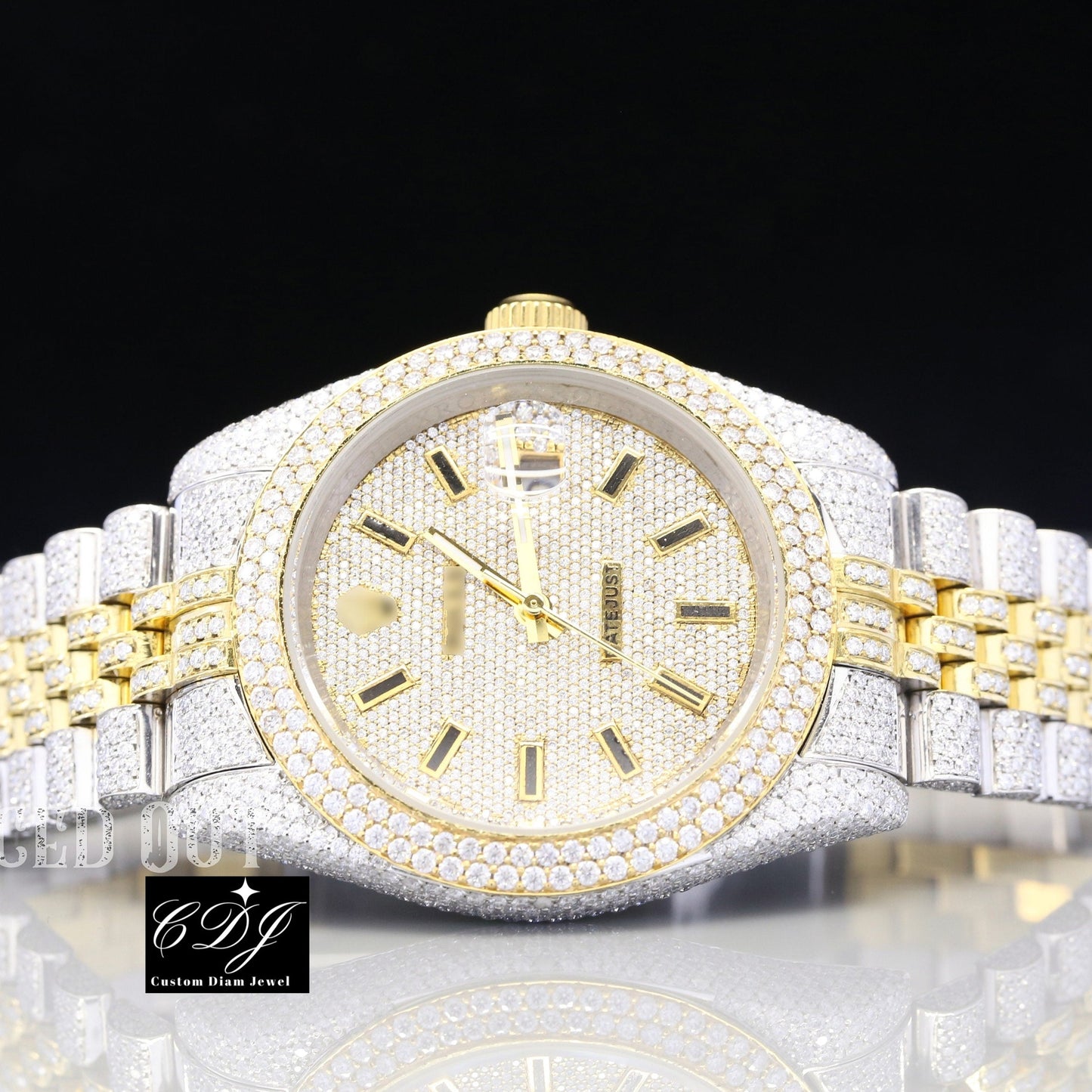 Hip Hop Iced Out Handmade Watches For Men customdiamjewel
