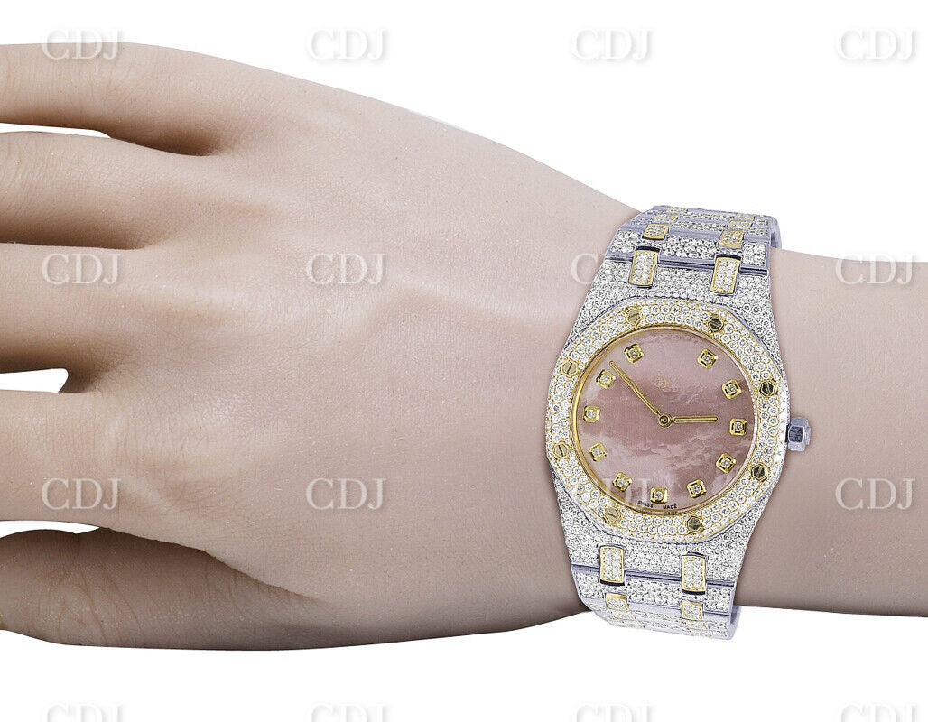 GRA Certified Moissanite Studded AP watch customdiamjewel
