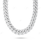 925 Sterling 18k White Gold Plated Cuban Chain CustomDiamJewel