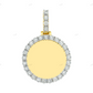 Two Tone Full Iced Out Moissanite Photo Pendant hip hop jewelry CustomDiamJewel