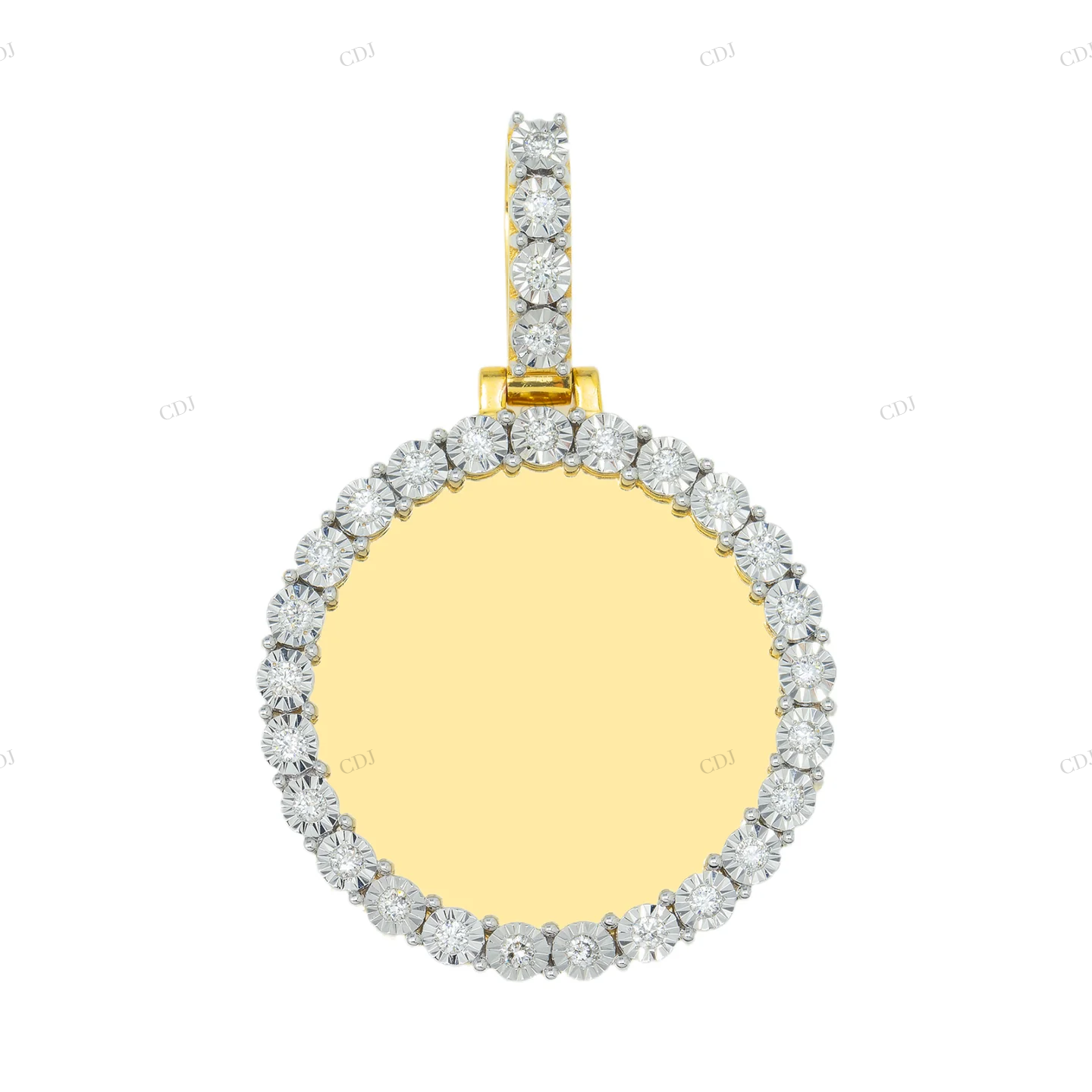Two Tone Full Iced Out Moissanite Photo Pendant hip hop jewelry CustomDiamJewel