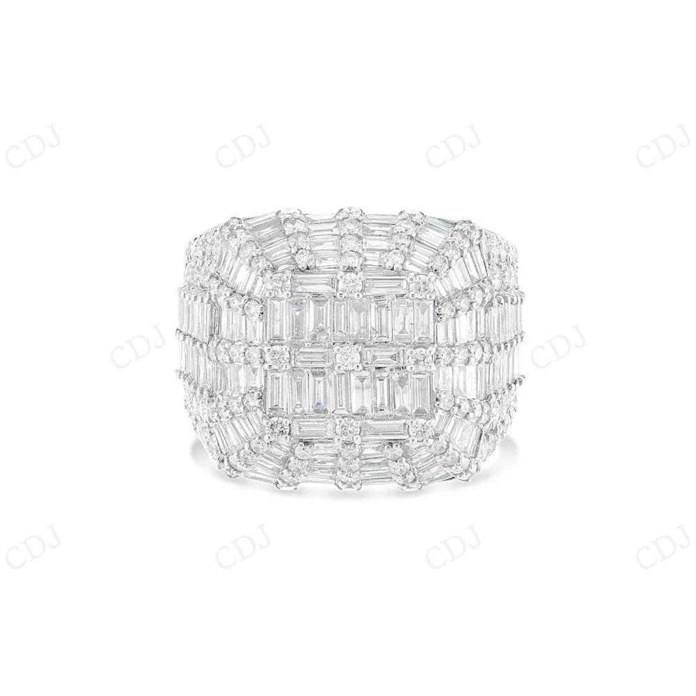 Baguette & Round Diamond Lab Grown Diamond Hip Hop Ring hip hop jewelry CustomDiamJewel