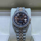 Moissanite Diamond 36mm Brown Dial Rolex Watch customdiamjewel