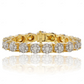 Round VVS Moissanite Yellow Gold Tennis Bracelet CustomDiamJewel