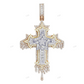Tri Tone Dripping Cross Pendant hip hop jewelry CustomDiamJewel