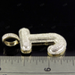 1.4" 0.75 CTW 10K Gold Natural Diamond J Letter Pendant CustomDiamJewel