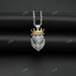 High Quality Lion Face Solid Gold Hip Hop Pendant hip hop jewelry CustomDiamJewel