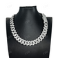 Four Row White Diamond Hip Hop Cuban Chain for Him hip hop jewelry customdiamjewel   