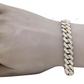 Popular Two Row Silver Moissanite Chanky Bracelet