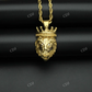 High Quality Lion Face Solid Gold Hip Hop Pendant hip hop jewelry CustomDiamJewel