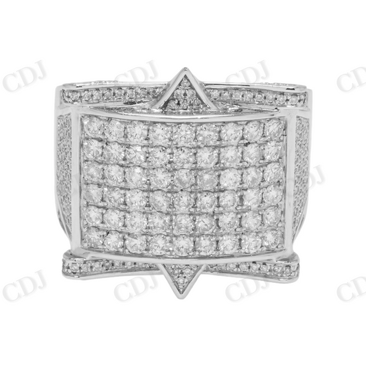 2.39 CTW Hip Hop 925 Silver Moissanite Unisex Ring Hip Hop Ring customdiamjewel