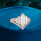 Hexagon and Baguette Cut Lab Grown Diamond Ring Set customdiamjewel